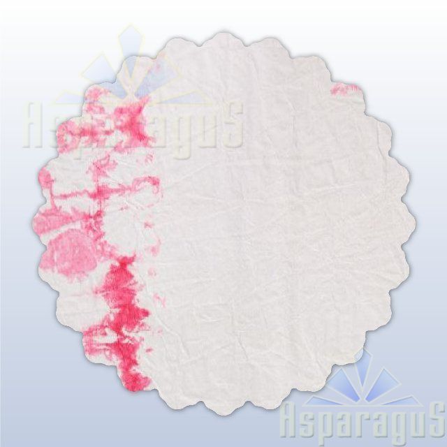 DIPPED PAPER 50 CM ROUND/WHITE-PINK (5PCS/PACK)