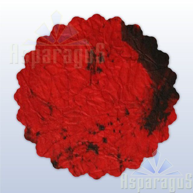 DIPPED PAPER 50 CM ROUND/RED-BLACK (5PCS/PACK)