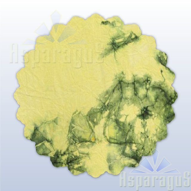 DIPPED PAPER 50 CM ROUND/YELLOW-GREEN (5PCS/PACK)