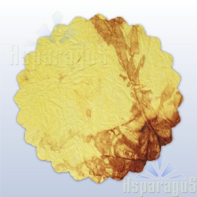 DIPPED PAPER 50 CM ROUND/YELLOW-BROWN (5PCS/PACK)