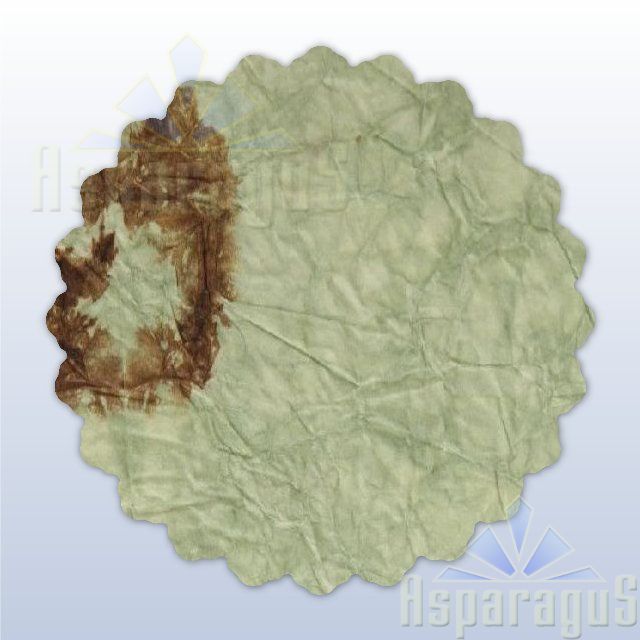 DIPPED PAPER 50 CM ROUND/APPLE GREEN-BROWN (5PCS/PACK)