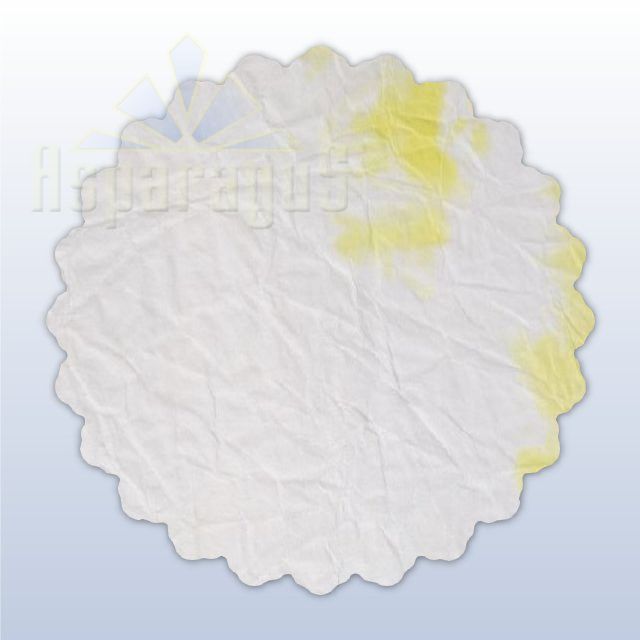 DIPPED PAPER 50 CM ROUND/WHITE-YELLOW (5PCS/PACK)