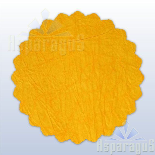 DIPPED PAPER 60 CM ROUND/SUN YELLOW (5PCS/PACK)