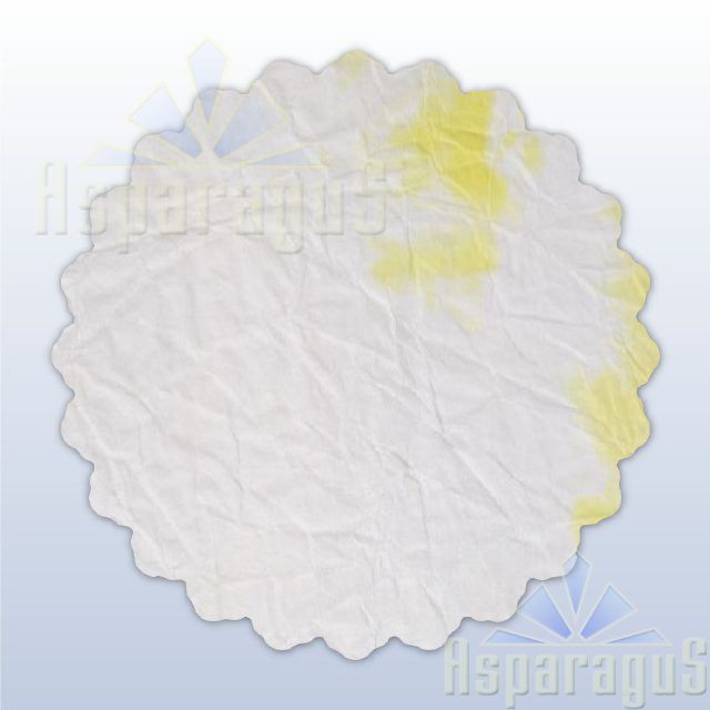 DIPPED PAPER 60 CM ROUND/WHITE-YELLOW (5PCS/PACK)
