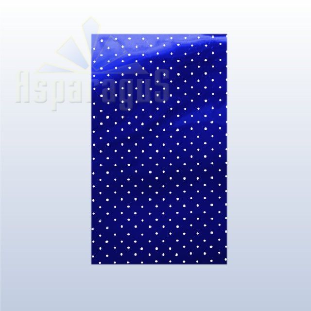 CELLOPHANE GIFT BAG METALLIC 30X50CM/ROYAL BLUE/DOTTED (50PCS/PACK)