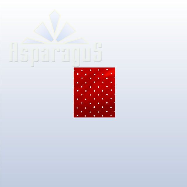 CELLOPHANE GIFT BAG METALLIC 15X20CM/RED/DOTTED (50PCS/PACK)