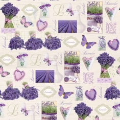 WRAPPING (FLAT) PAPER SHEET 70X100CM/PATTERNED (5PCS/PACK) WITH LAVANDER