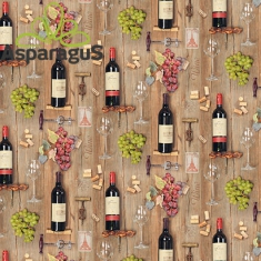WRAPPING (FLAT) PAPER SHEET 70X100CM/PATTERNED 1PCS. WITH WINE