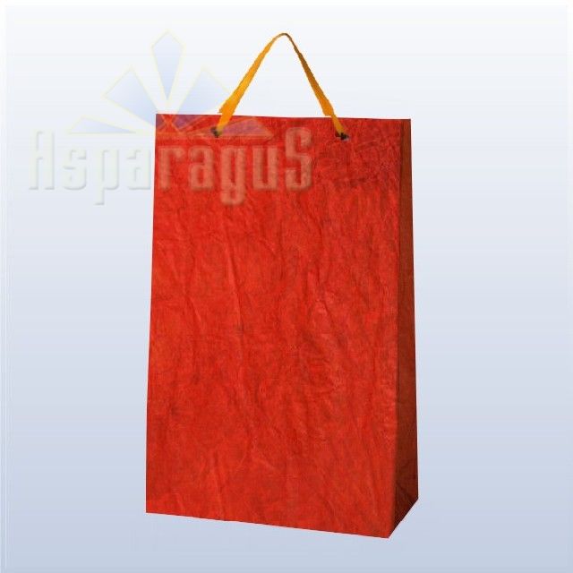 PAPER BAG WITH HANDLES 7X16X25CM/BLOOD ORANGE