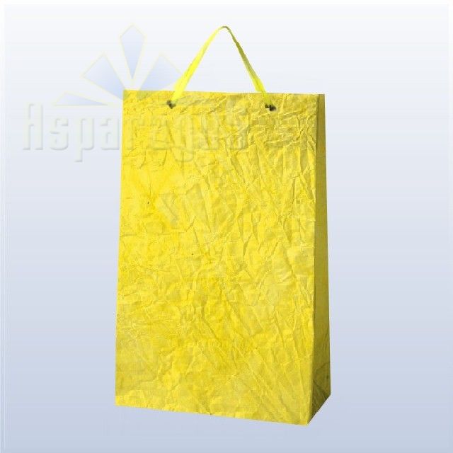 PAPER BAG WITH HANDLES 7X16X25CM/LIGHT YELLOW