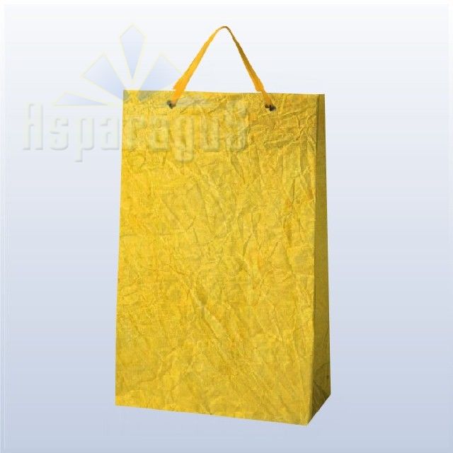 PAPER BAG WITH HANDLES 7X16X25CM/DARK YELLOW