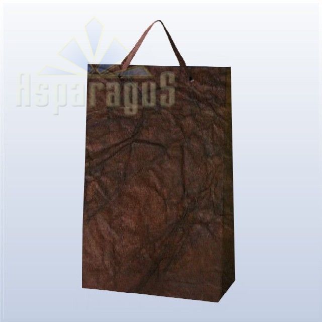 PAPER BAG WITH HANDLES 7X16X25CM/DARK BROWN