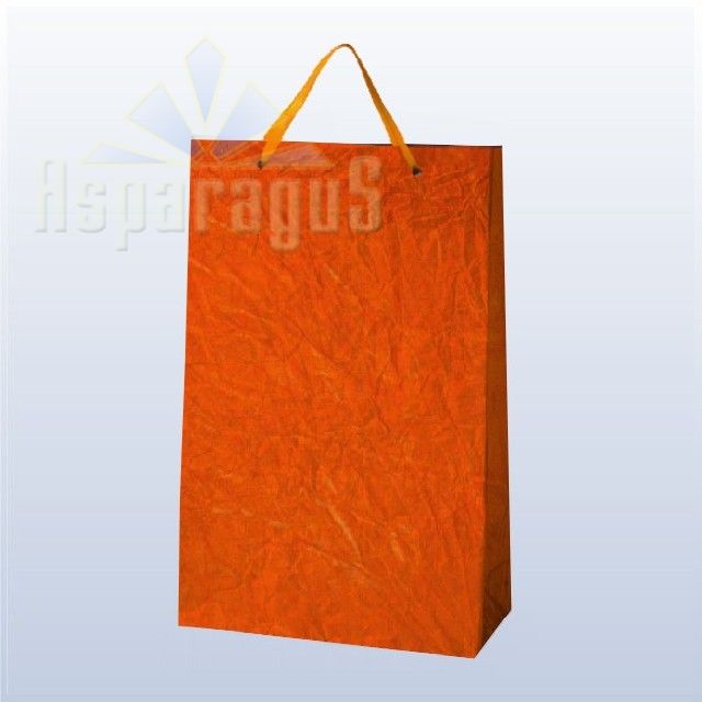 PAPER BAG WITH HANDLES 7X16X25CM/COPPER ORANGE