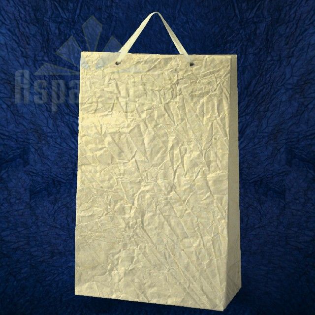 PAPER BAG WITH HANDLES 9,5X23X40CM/BUTTER