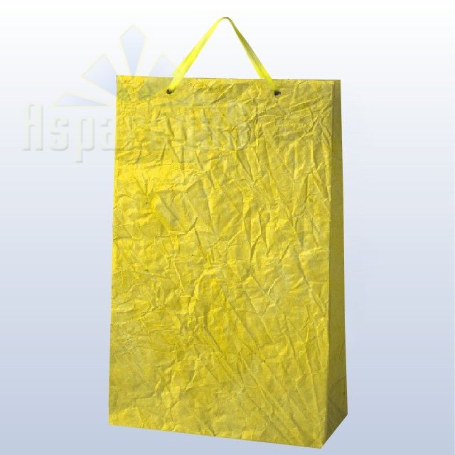 PAPER BAG WITH HANDLES 9,5X23X40CM/LIGHT YELLOW