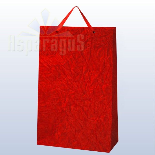 PAPER BAG WITH HANDLES 9,5X23X40CM/RED