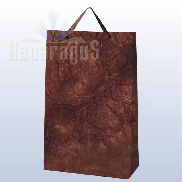 PAPER BAG WITH HANDLES 9,5X23X40CM/MEDIUM BROWN-DARK BROWN