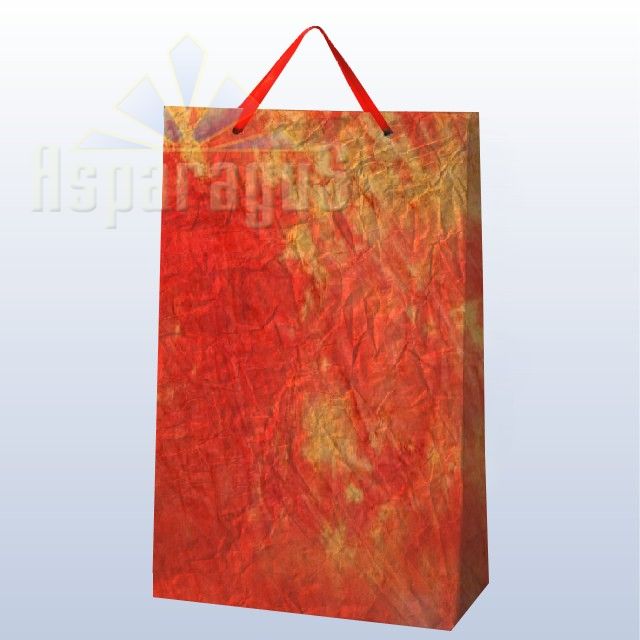 PAPER BAG WITH HANDLES 9,5X23X40CM/MEDIUM ORANGE-RED