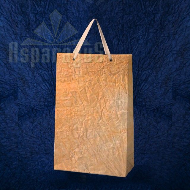 PAPER BAG WITH HANDLES 5X11X17CM/LIGHT ORANGE
