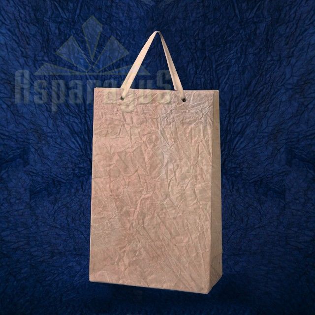 PAPER BAG WITH HANDLES 5X11X17CM/LIGHT PEACH
