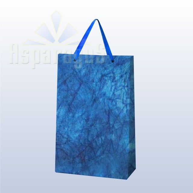PAPER BAG WITH HANDLES 5X11X17CM/MEDIUM BLUE