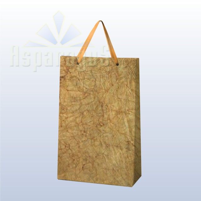 PAPER BAG WITH HANDLES 5X11X17CM/MUSTARD YELLOW