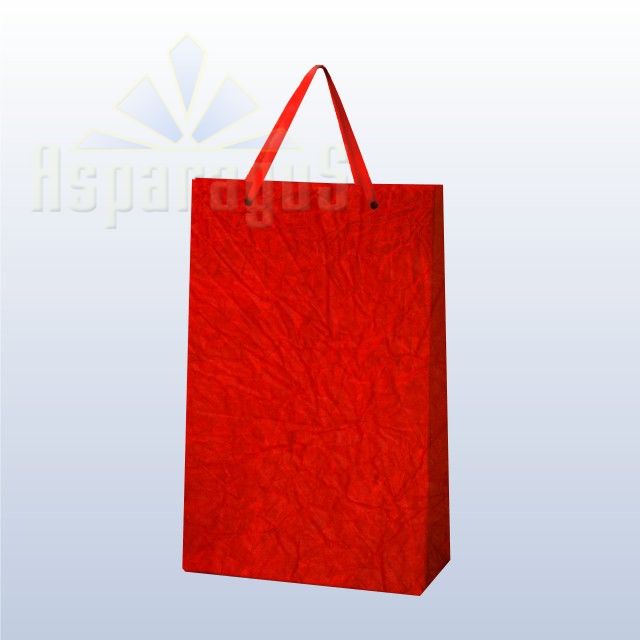 PAPER BAG WITH HANDLES 5X11X17CM/RED