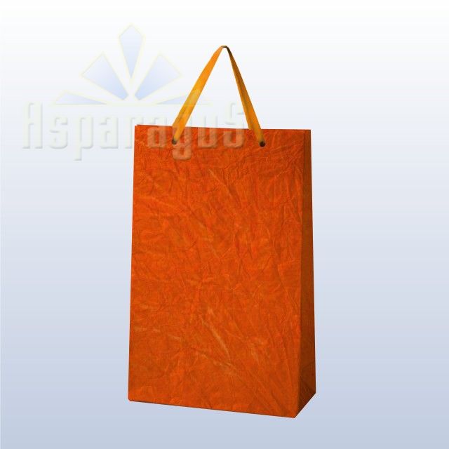 PAPER BAG WITH HANDLES 5X11X17CM/COPPER ORANGE
