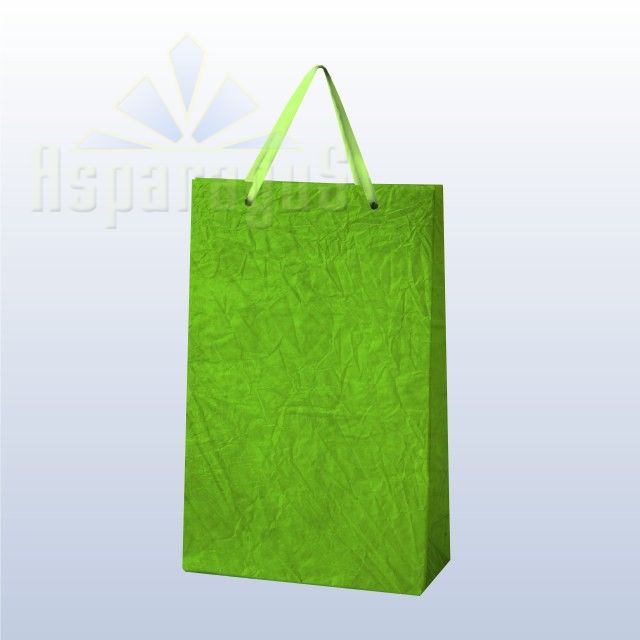 PAPER BAG WITH HANDLES 5X11X17CM/NEON GREEN