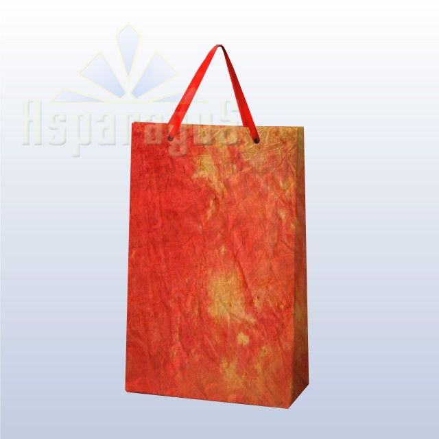 PAPER BAG WITH HANDLES 5X11X17CM/MEDIUM ORANGE-RED