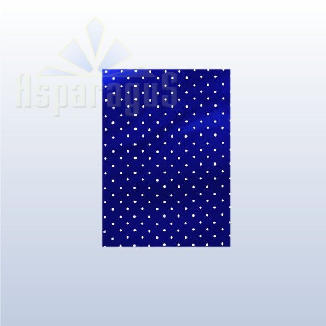 CELLOPHANE GIFT BAG METALLIC 25X40CM/ROYAL BLUE/DOTTED (50PCS/PACK)