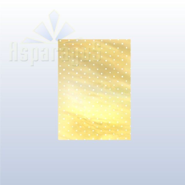 CELLOPHANE GIFT BAG METALLIC 25X40CM/GOLD/DOTTED (50PCS/PACK)