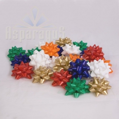 SELF-STICKING STAR TRANSPARENT 2" IN MIXED COLOURS (50PCS/PACK)