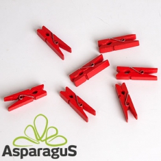 WOODEN CLIPS 2,5CM/ RED (250PCS/PACK)