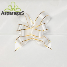 RAPID BOW WITH GOLD STRAND 2CMX50CM/WHITE