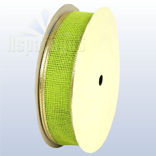 WIRED AND MESHED DECORATIVE RIBBON 3CMX10M/LIGHT GREEN