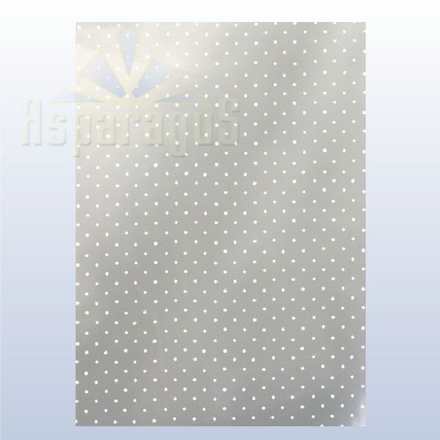 CELLOPHANE SHEET 50X70CM PAINTED/WHITE/DOTTED (50PCS/PACK)