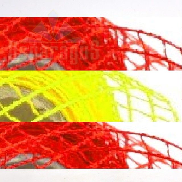 MESHED DECORATIVE RIBBON 5CMX10M/RED-YELLOW-RED