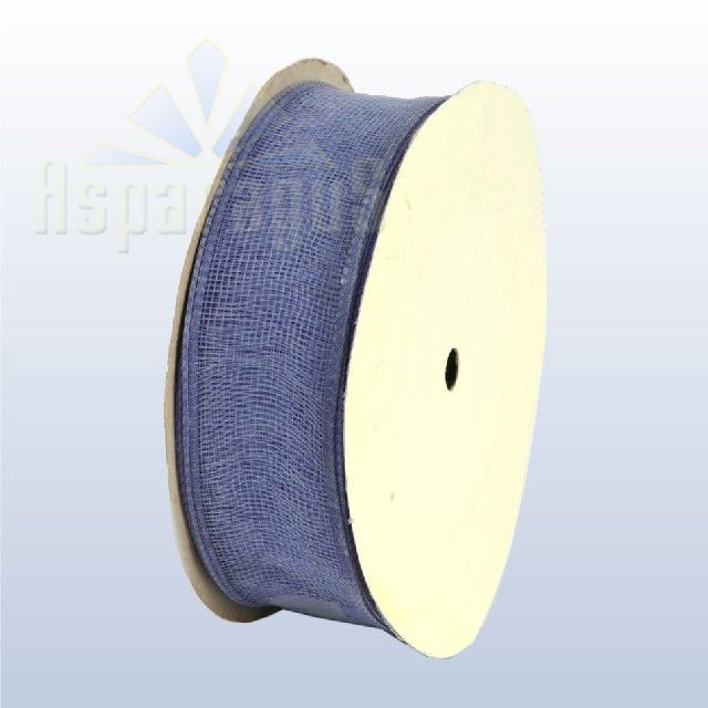 WIRED AND MESHED DECORATIVE RIBBON 4CMX10M/ROYAL BLUE