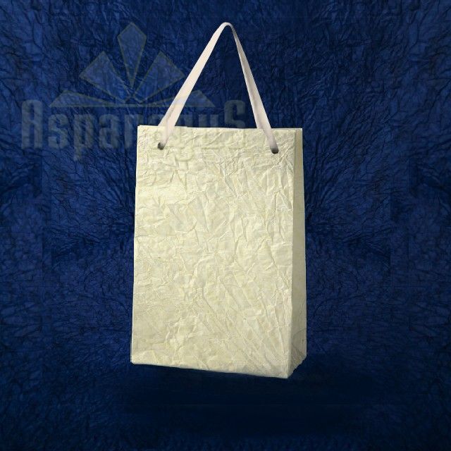 PAPER BAG WITH HANDLES 4X6X10CM/IVORY