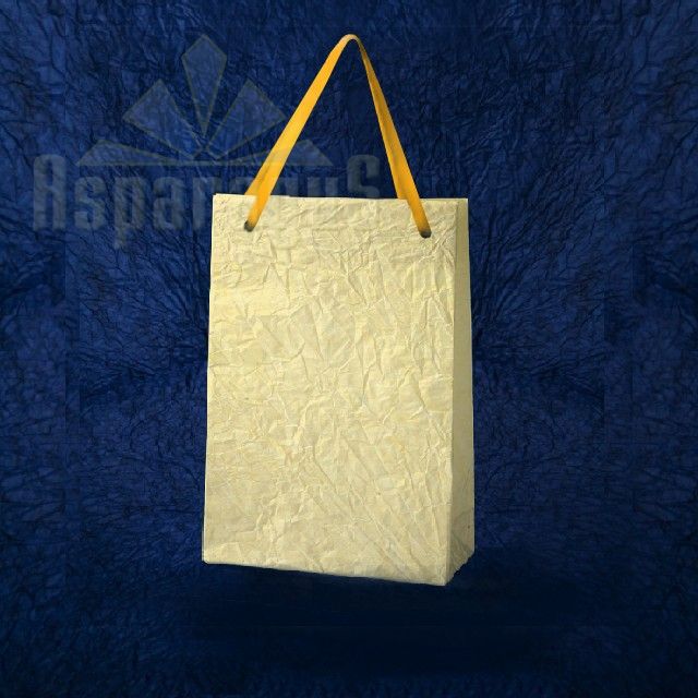 PAPER BAG WITH HANDLES 4X6X10CM/CREAM