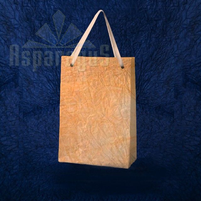 PAPER BAG WITH HANDLES 4X6X10CM/LIGHT ORANGE