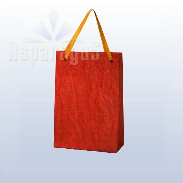 PAPER BAG WITH HANDLES 4X6X10CM/BLOOD ORANGE