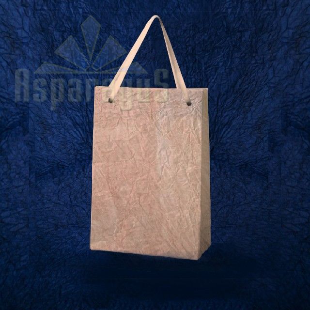 PAPER BAG WITH HANDLES 4X6X10CM/LIGHT PEACH