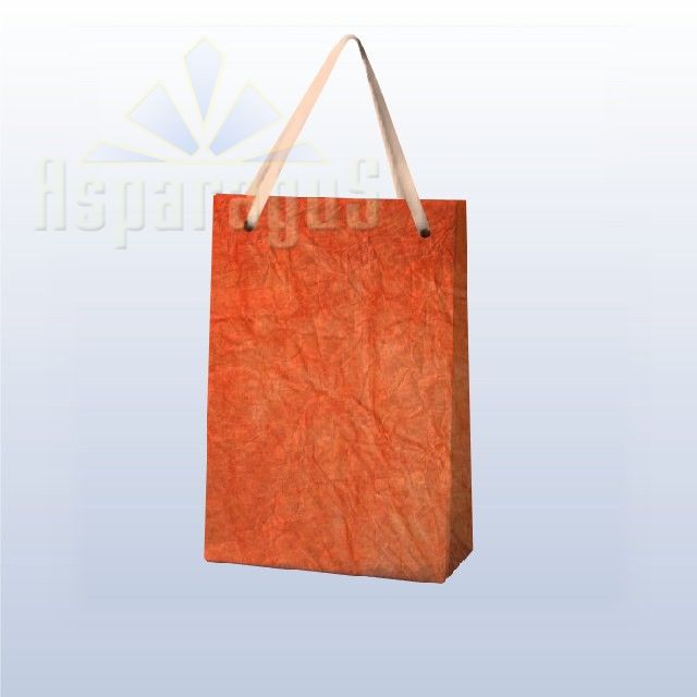 PAPER BAG WITH HANDLES 4X6X10CM/DARK PEACH