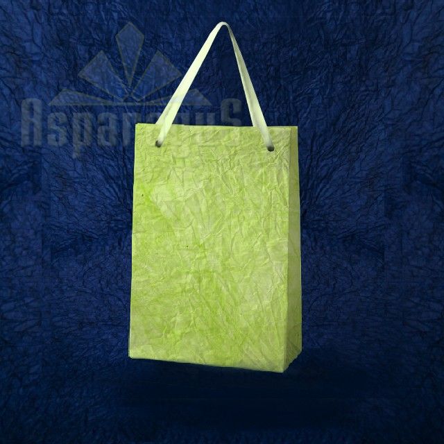 PAPER BAG WITH HANDLES 4X6X10CM/APPLE GREEN