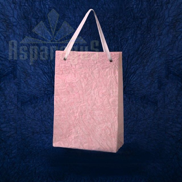 PAPER BAG WITH HANDLES 4X6X10CM/PINK