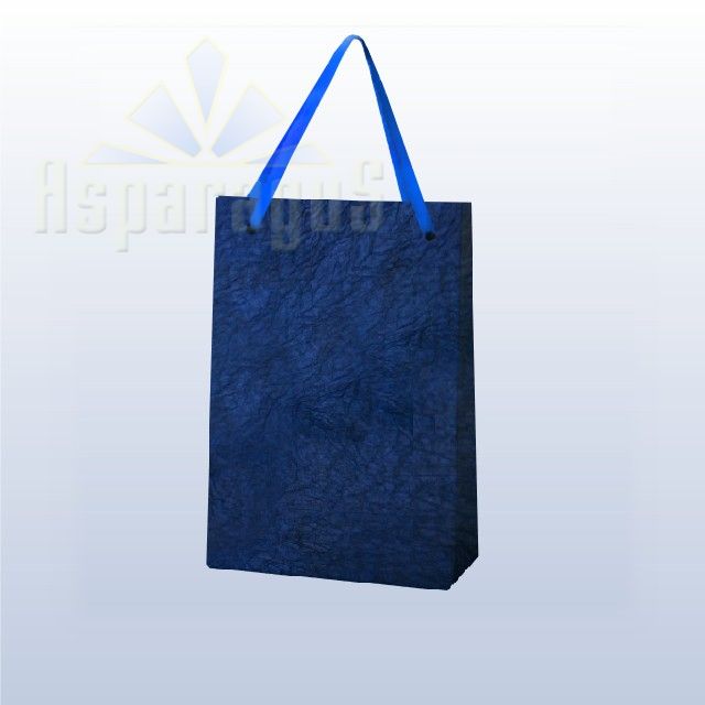 PAPER BAG WITH HANDLES 4X6X10CM/DARK BLUE