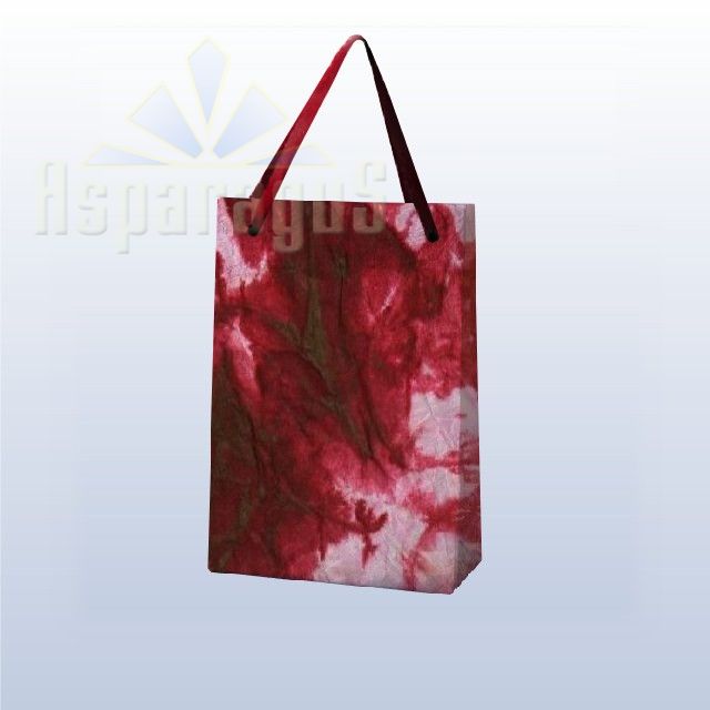 PAPER BAG WITH HANDLES 4X6X10CM/PINK-BORDEAUX