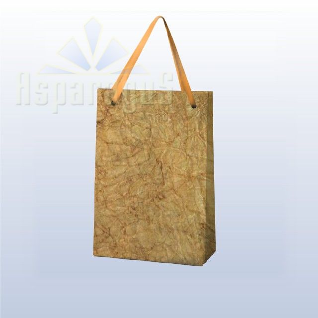 PAPER BAG WITH HANDLES 4X6X10CM/MUSTARD YELLOW